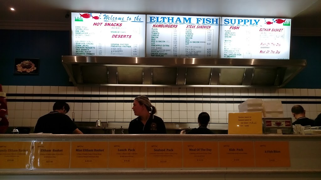 Eltham Fish & Chips Shop | restaurant | 1 Dudley St, Eltham VIC 3095, Australia | 0394399766 OR +61 3 9439 9766