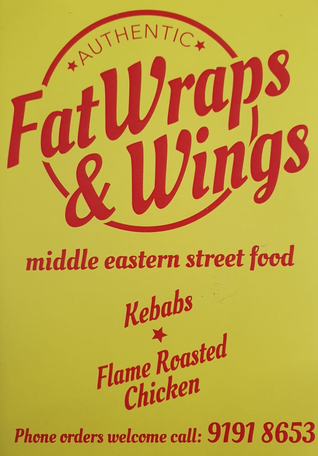Fat Wraps and Wings | meal takeaway | Shop 9/53 Mosaic Dr, Lalor VIC 3075, Australia | 0391918653 OR +61 3 9191 8653