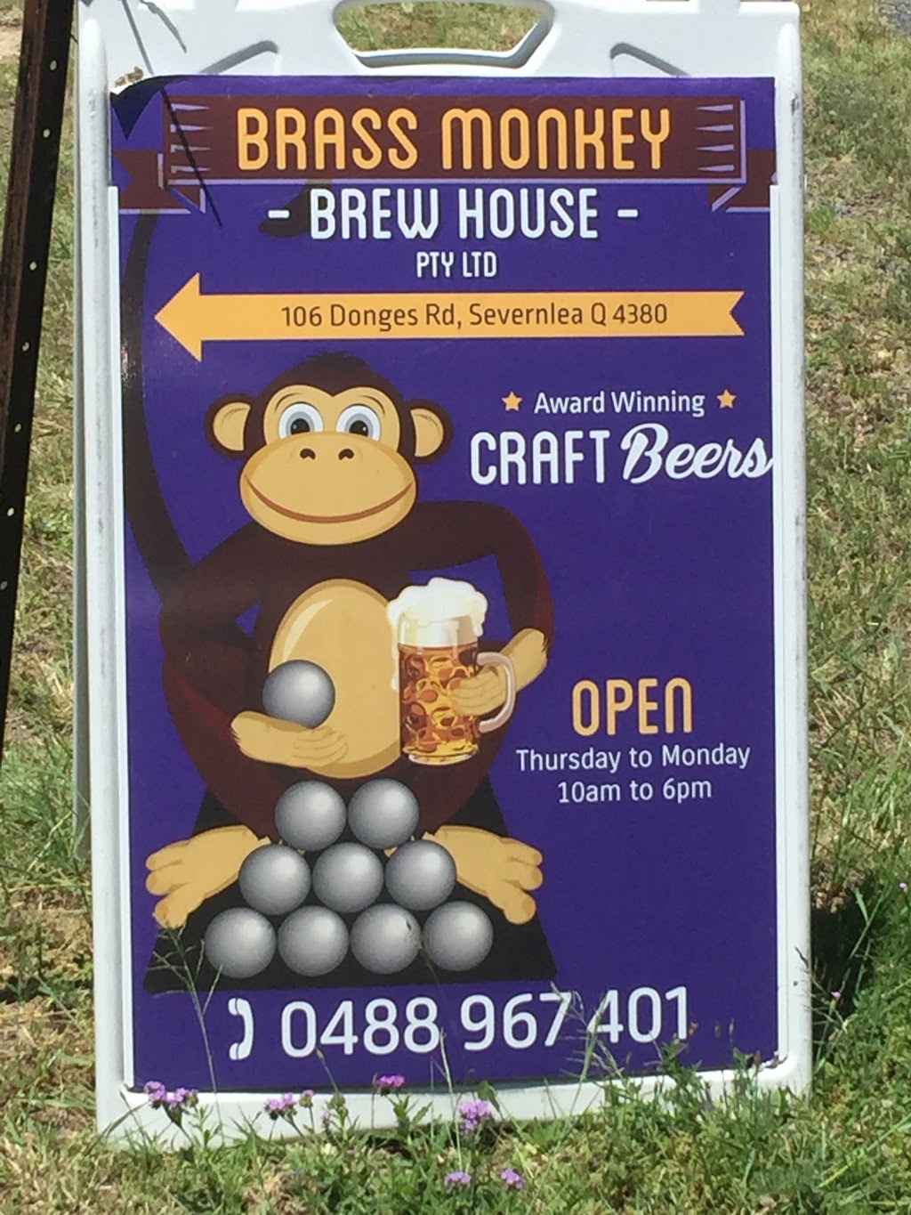 Brass Monkey Brew House | 106 Donges Rd, Severnlea QLD 4380, Australia | Phone: 0488 967 401
