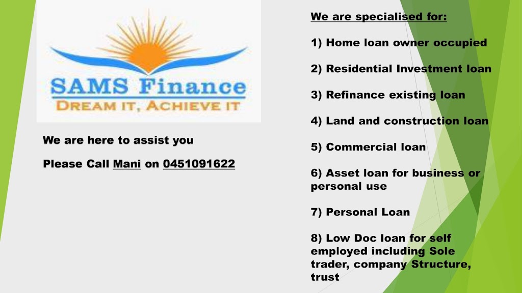 SAMS Finance- Car & Truck Finance | finance | 5 Odowd Pl, Lynbrook VIC 3975, Australia | 0451091622 OR +61 451 091 622
