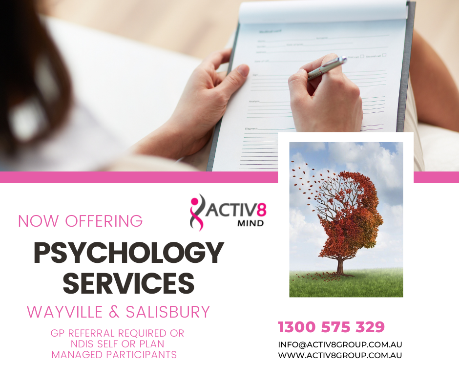 Activ8 Mind (Activ8 Group) | 1/1568 Main N Rd, Salisbury South SA 5106, Australia | Phone: 1300 575 329