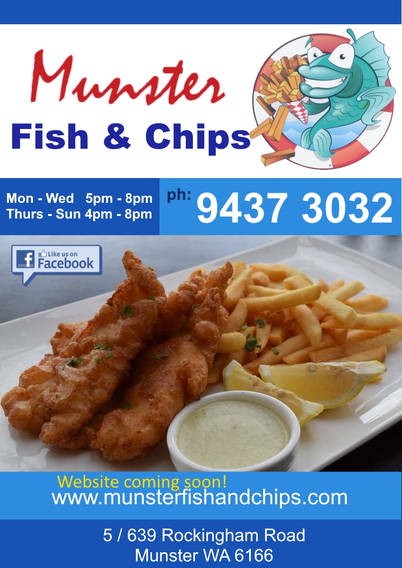 Munster Fish and Chips | 5/639 Rockingham Rd, Munster WA 6166, Australia | Phone: (08) 9437 3032