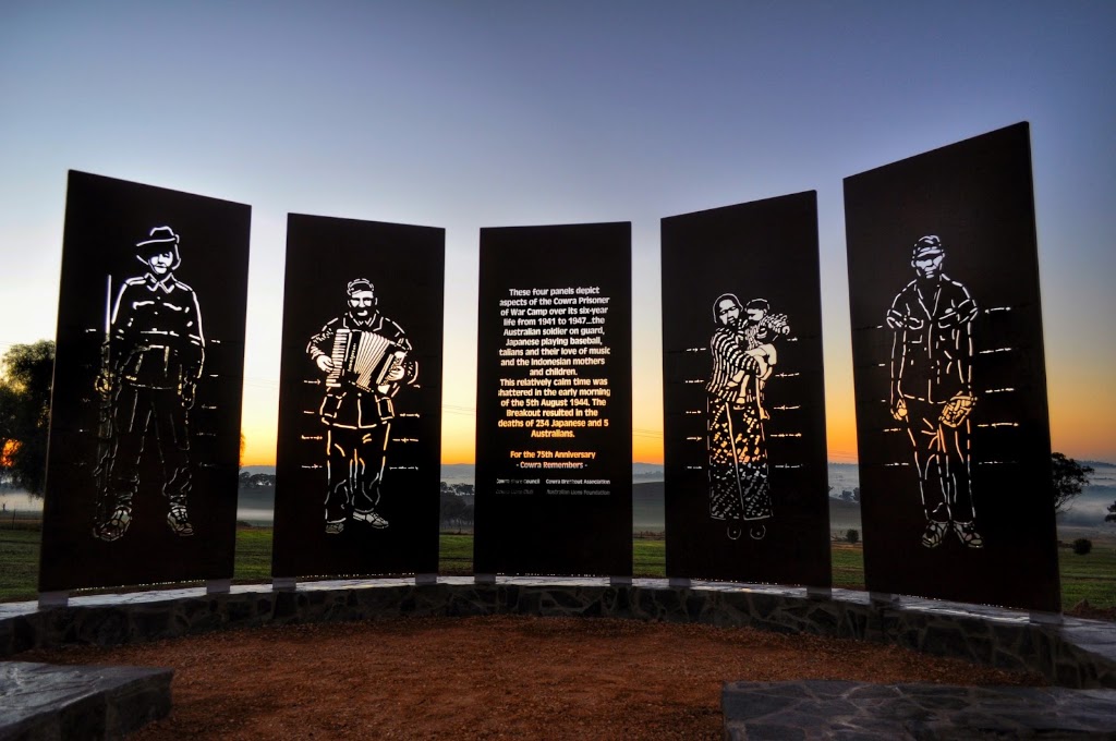 Cowra Breakout Commemorative Sculpture | 33°4841.1"S 148°4218.0"E, Cowra NSW 2794, Australia | Phone: (02) 6342 4333