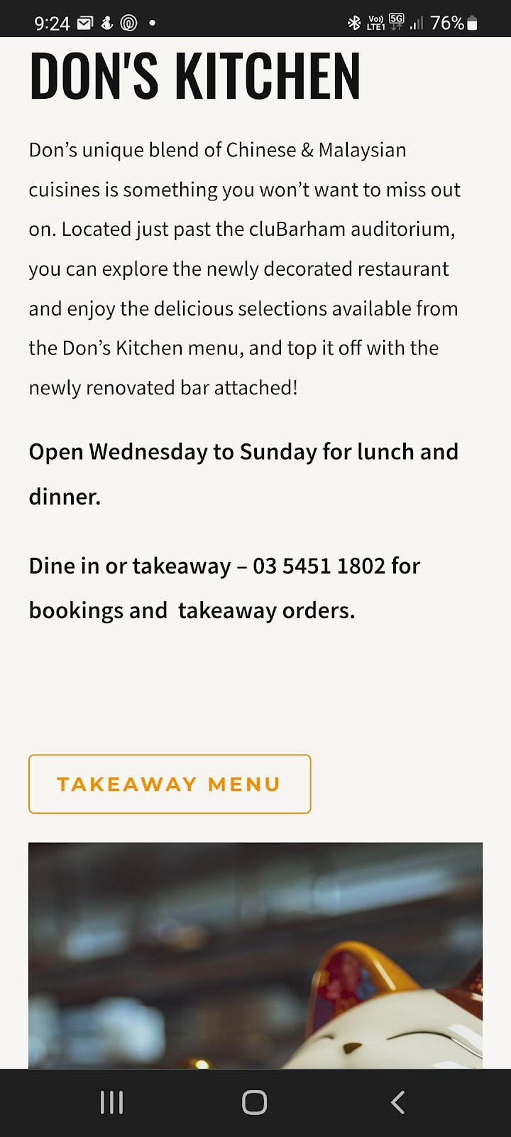 Dons kitchen | restaurant | 6 Niemur St, Barham NSW 2732, Australia | 0354511802 OR +61 3 5451 1802