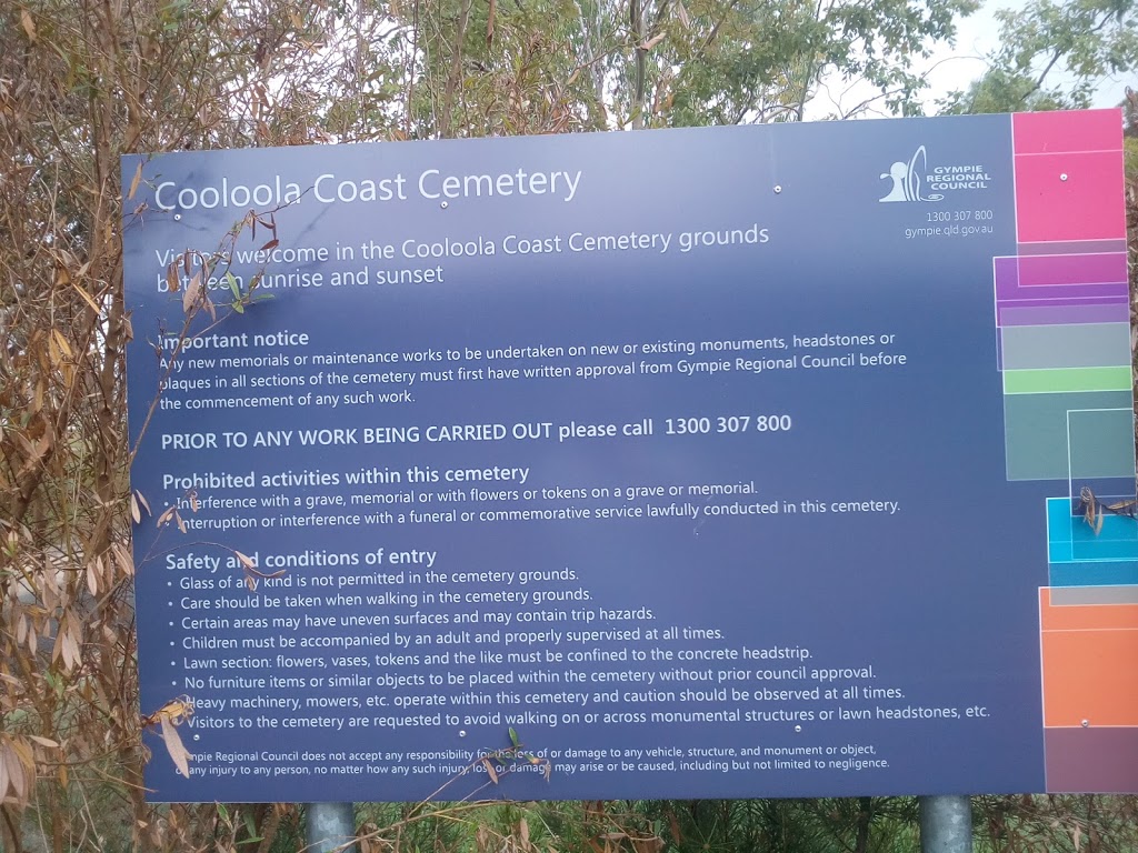 Cooloola Coast Cemetery | Rainbow Beach Rd, Cooloola Cove QLD 4580, Australia