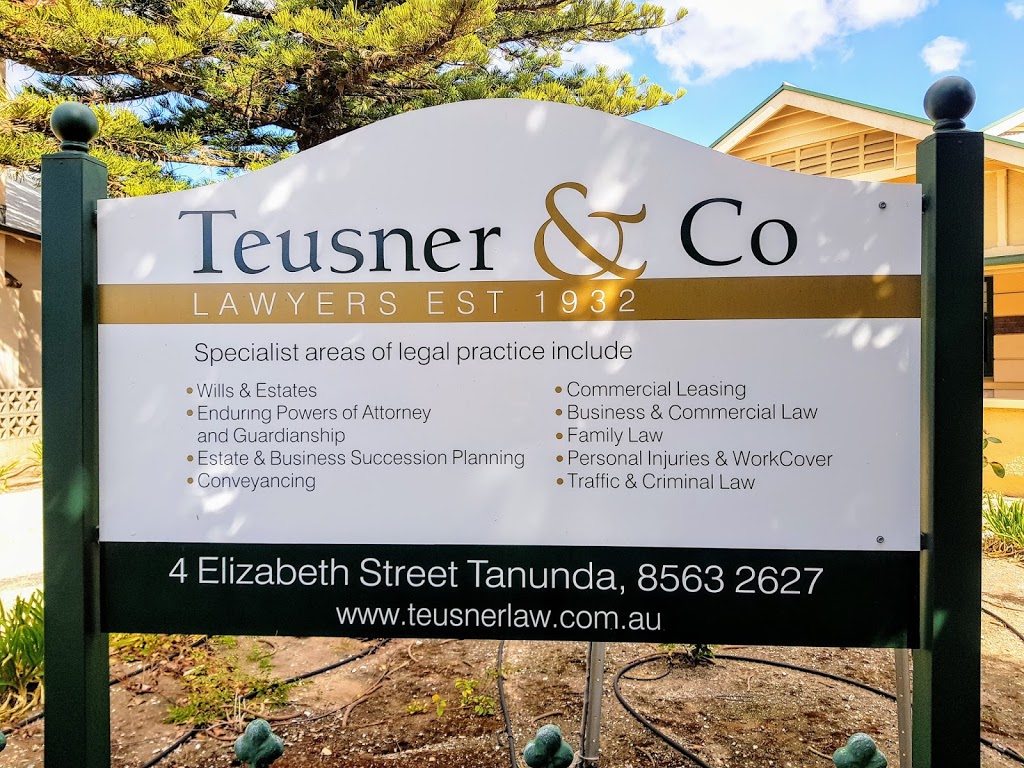 Teusner & Co | lawyer | 4 Elizabeth St, Tanunda SA 5352, Australia | 0885632627 OR +61 8 8563 2627
