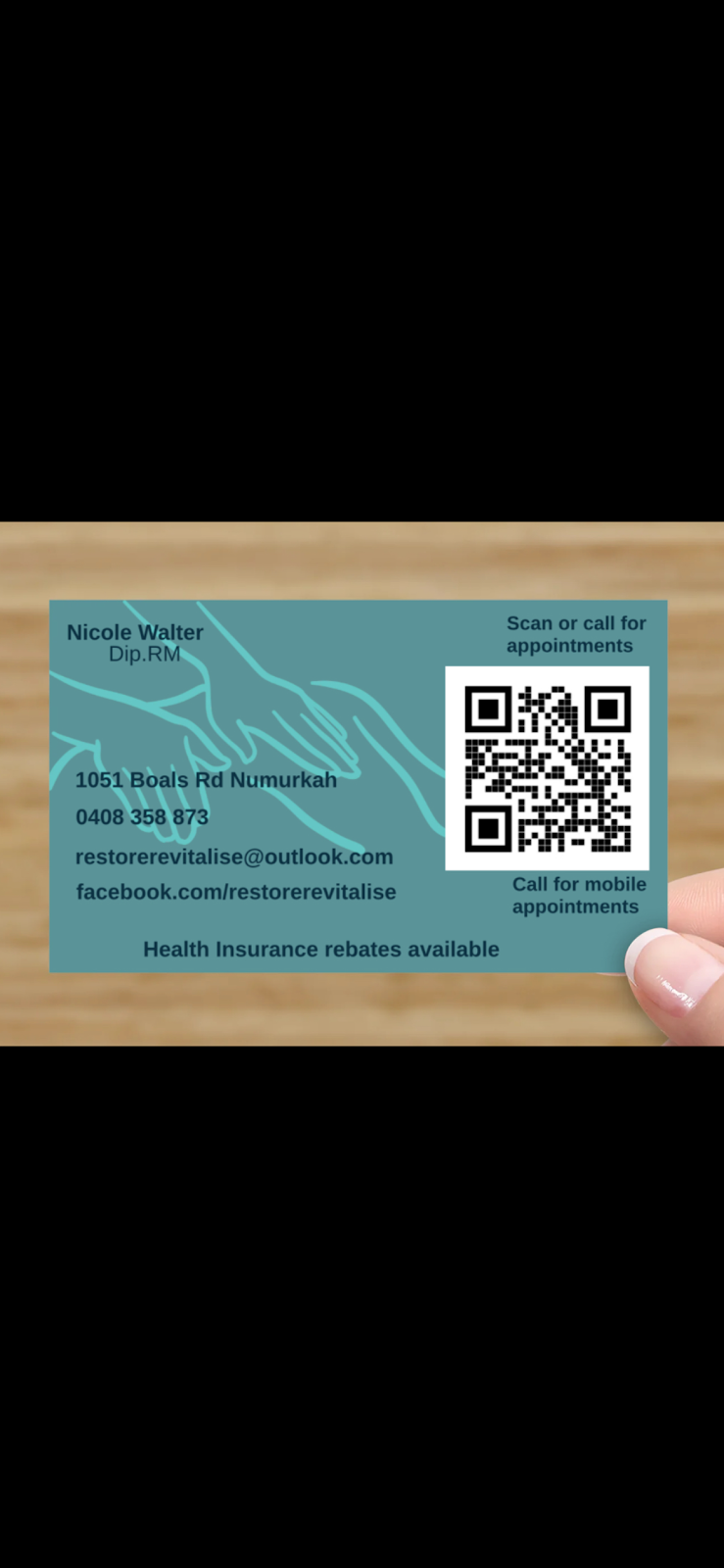 Restore and Revitalise Remedial Massage | 1051 Boals Rd, Numurkah VIC 3636, Australia | Phone: 0408 358 873