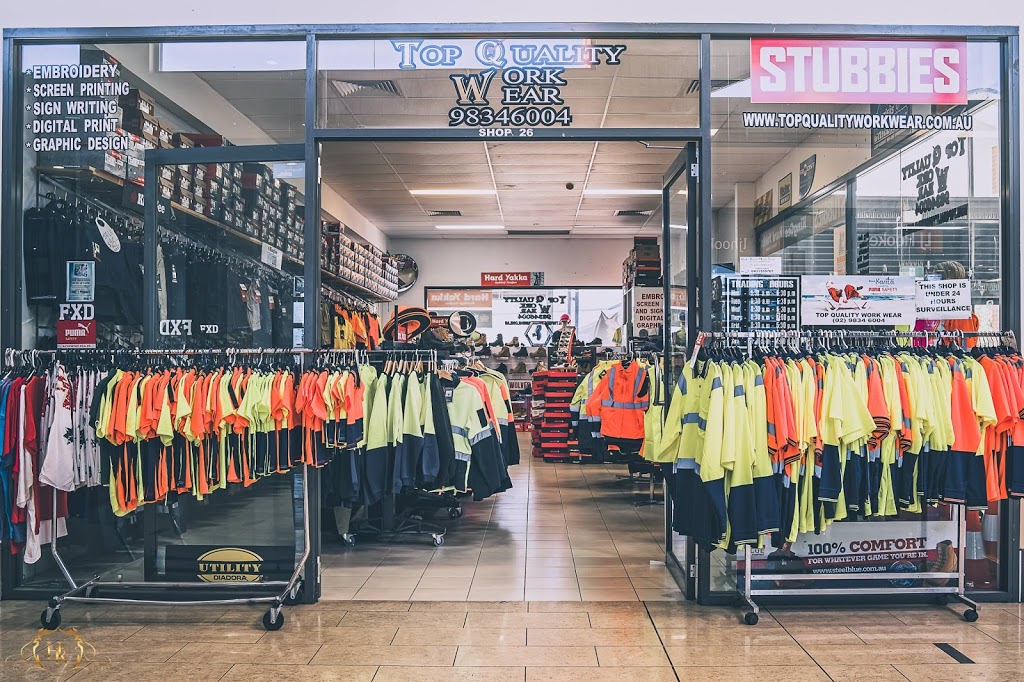 Top Quality Work Wear | clothing store | Erskine Park Shopping Centre, 26/184 Swallow Dr, Erskine Park NSW 2759, Australia | 0298346004 OR +61 2 9834 6004