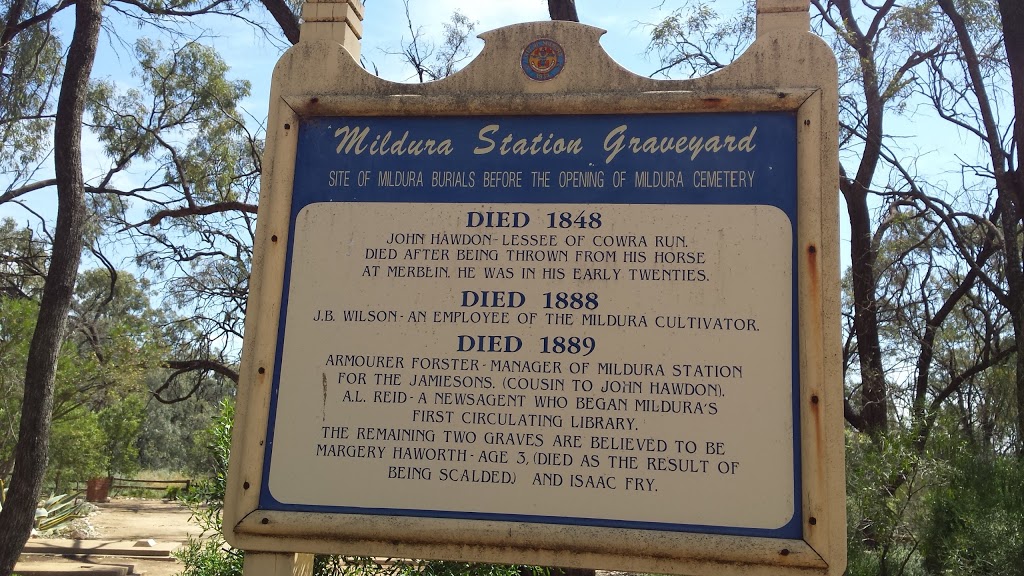 Mildura Station Graveyard | cemetery | 340 Cureton Ave, Mildura VIC 3500, Australia