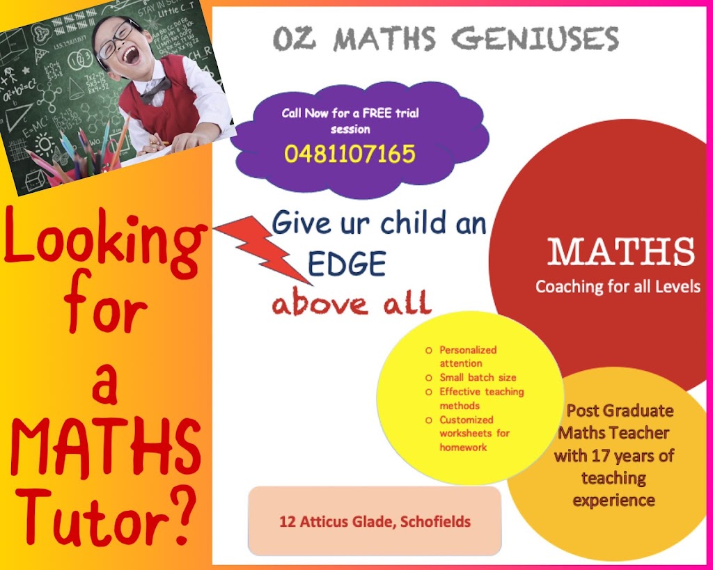 Oz Maths Geniuses | 12 Atticus Glade, Schofields NSW 2762, Australia | Phone: 0481 107 165