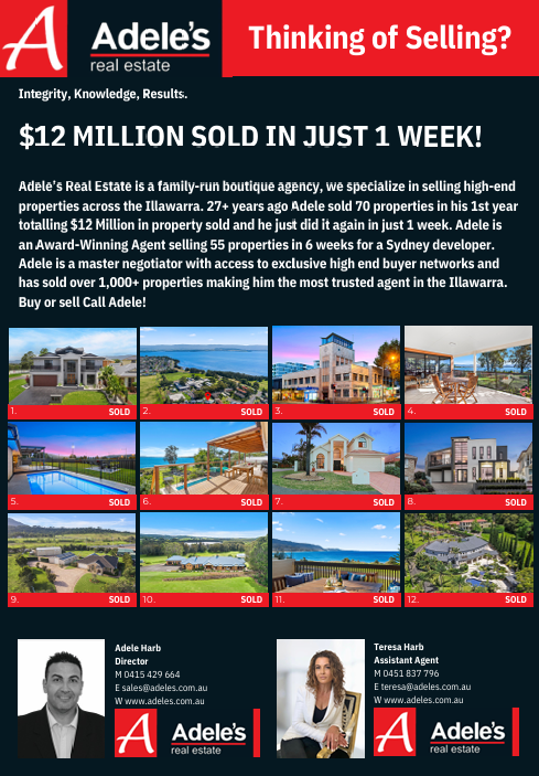 Adeles Real Estate | 94 The Promontory Dr, Shell Cove NSW 2529, Australia | Phone: 0415 429 664