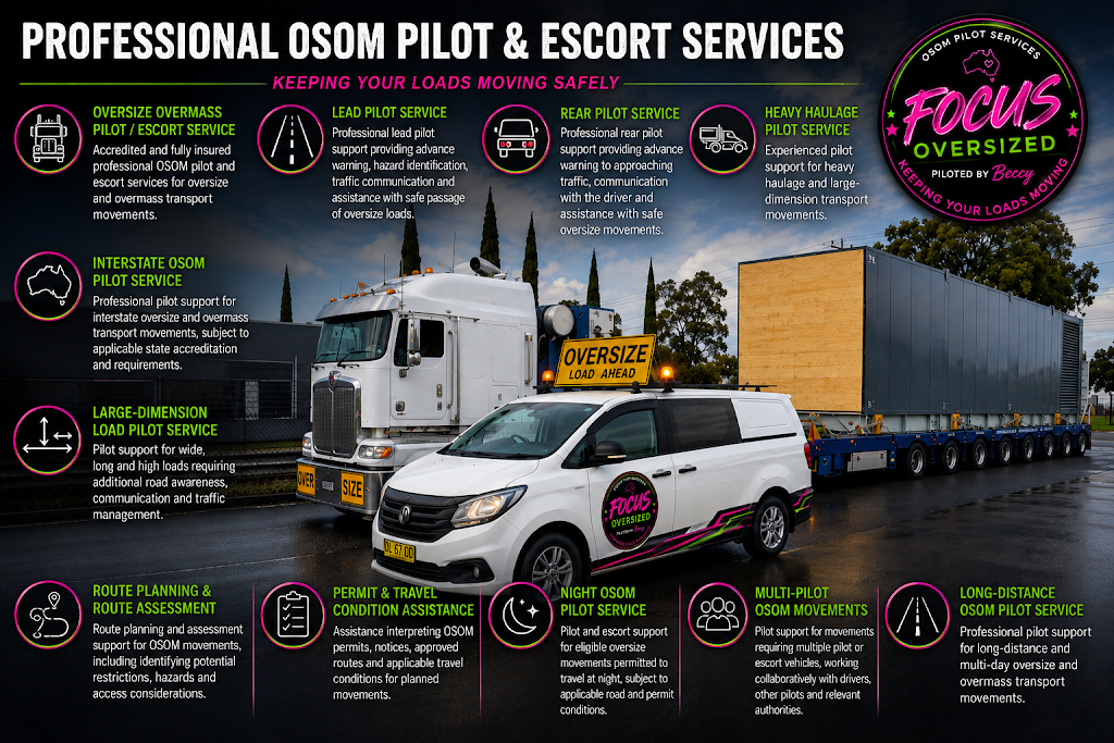 Focus Oversized Pilot Services | 16 Carberry Rd, Appin NSW 2560, Australia | Phone: 0402 383 740