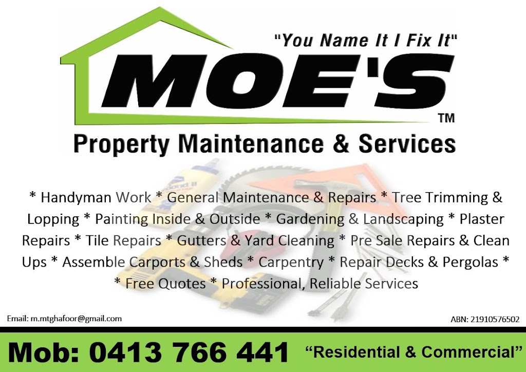 Moes Property Maintenance & Services | general contractor | Marsden QLD 4132, Australia | 0413766441 OR +61 413 766 441