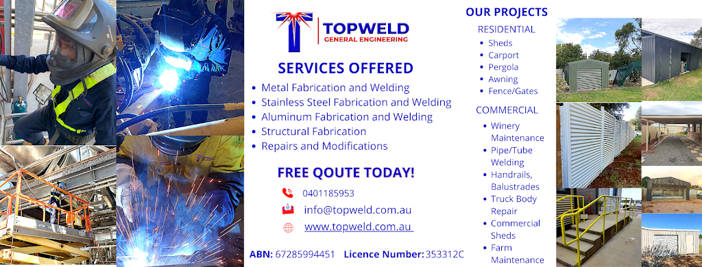 Topweld General Engineering | 11 Gillmartin Dr, Griffith NSW 2680, Australia | Phone: 0401 185 953