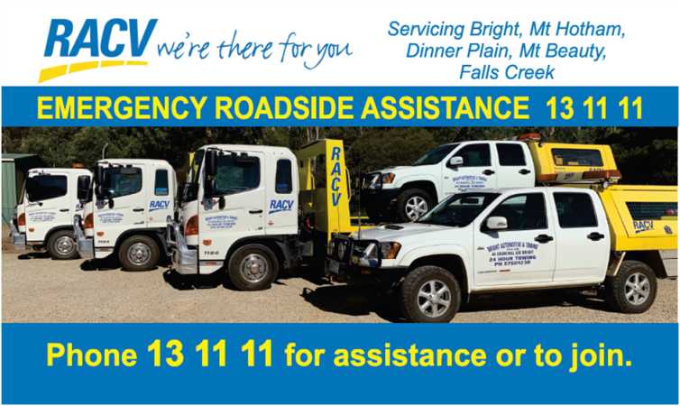 Bright RACV Depot (Bright Automotive & Towing Pty Ltd) | car repair | 44 Churchill Ave, Bright VIC 3741, Australia | 0357501230 OR +61 3 5750 1230
