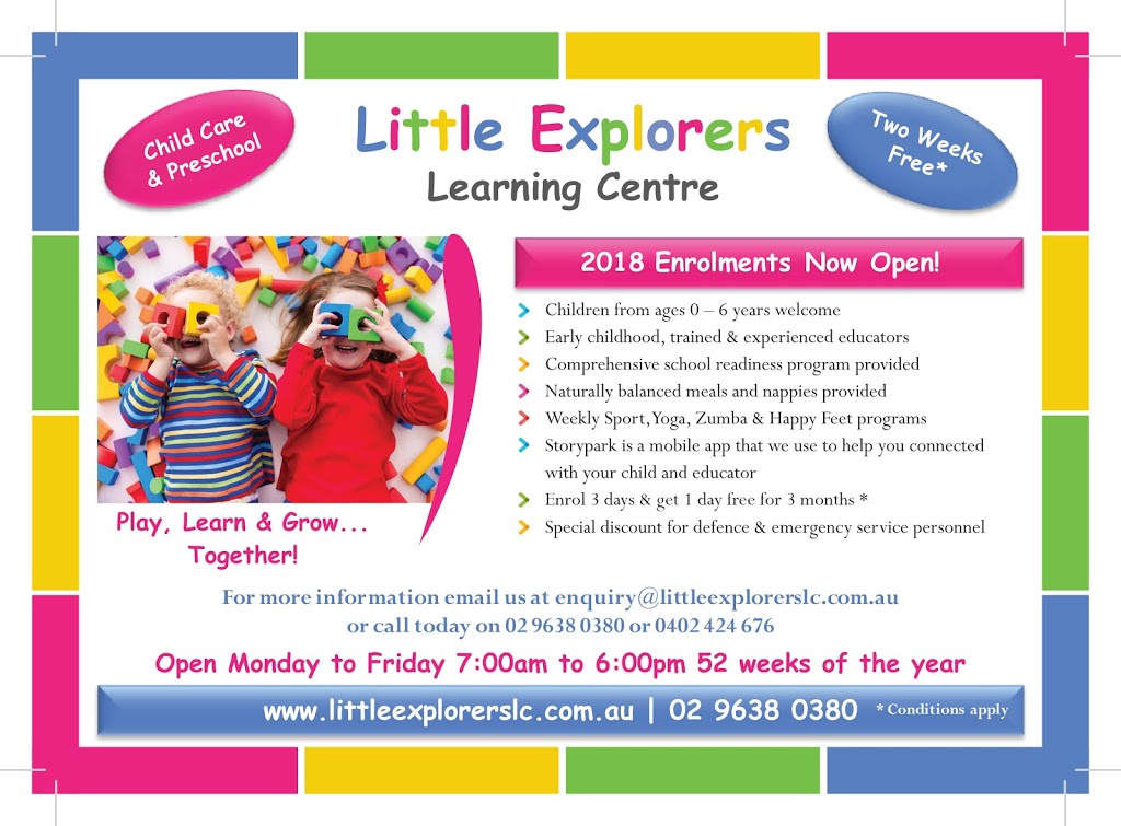 Little Explorers Learning Centre | Ermington | school | 2/34A Atkins Rd, Ermington NSW 2115, Australia | 0296380380 OR +61 2 9638 0380