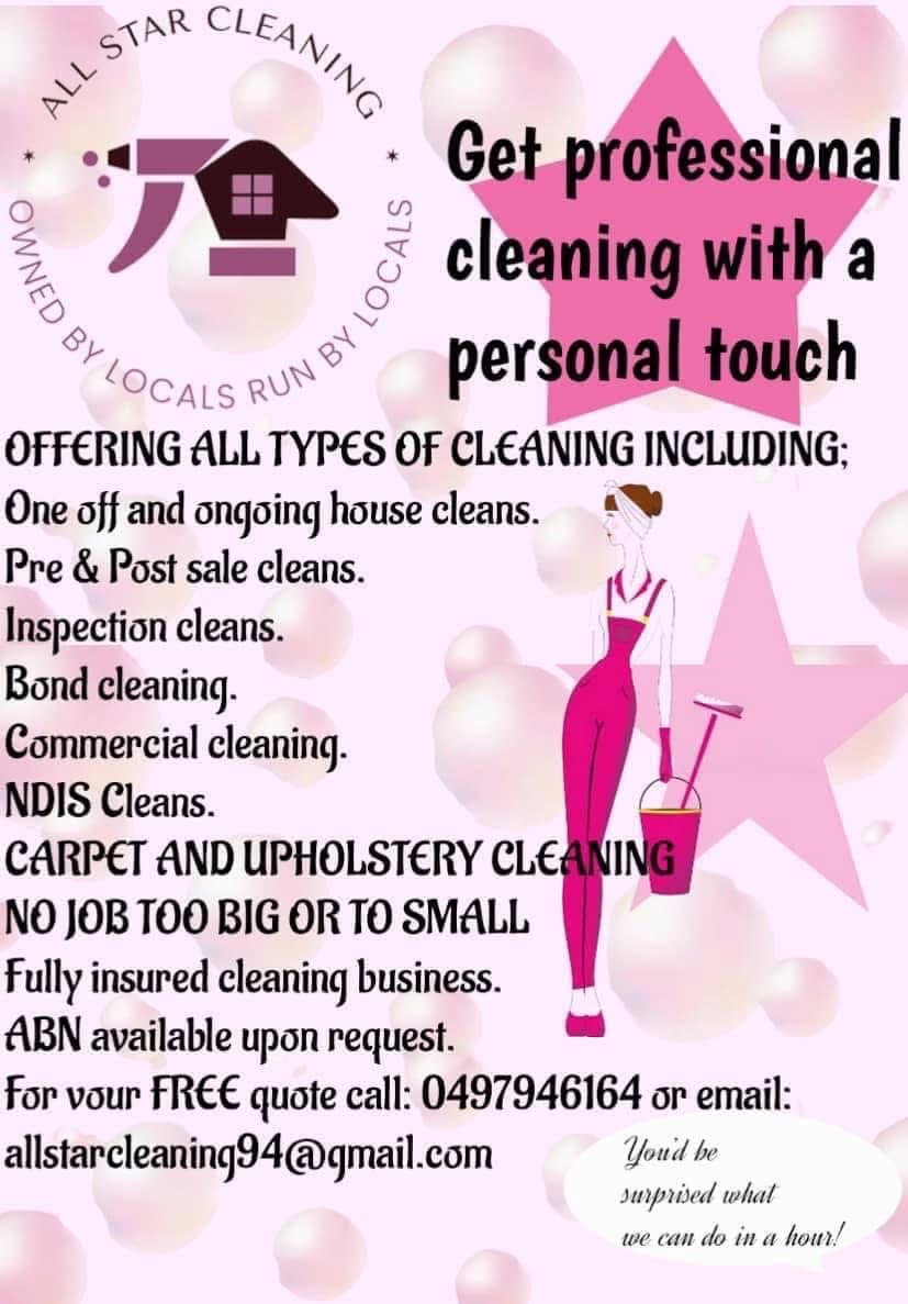 All Star Cleaning Collinsville | Red Hill Rd, Collinsville QLD 4804, Australia | Phone: 0497 946 164