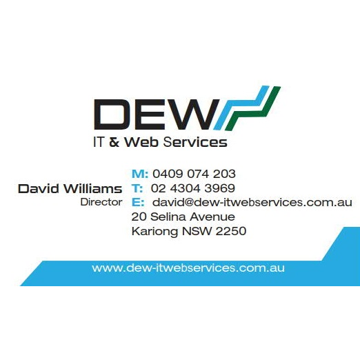 DEW IT & Web Services | electronics store | 20 Selina Ave, Kariong NSW 2250, Australia | 0409074203 OR +61 409 074 203