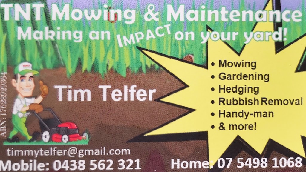 TNT Mowing & Maintenance | 39 McCauleys Ln, Sandy Creek QLD 4515, Australia | Phone: 0438 562 321