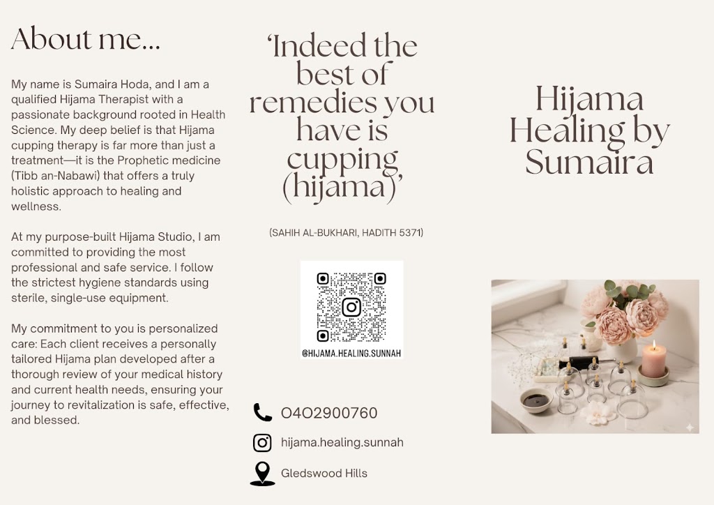 Hijama Healing by Sumaira | 4 Baxter Way, Gledswood Hills NSW 2557, Australia | Phone: 0402 900 760