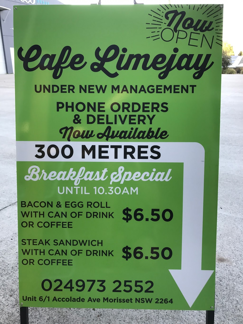 Cafe Limejay | 6/1 Accolade Ave, Morisset NSW 2265, Australia | Phone: (02) 4973 2552