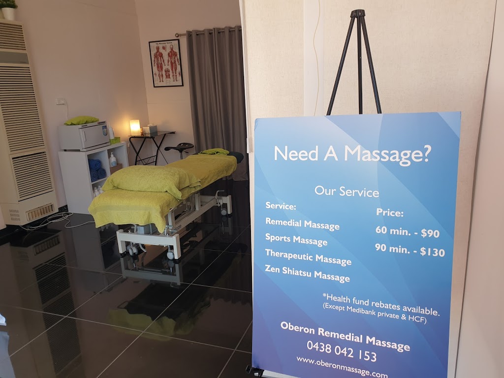 Oberon Remedial Massage |  | 89 B Oberon St, Oberon NSW 2787, Australia | 0438042153 OR +61 438 042 153