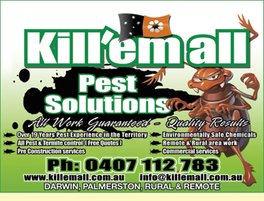 Kill Em All Pest Solutions | home goods store | 265 Wheewall Rd, Berry Springs NT 0838, Australia | 0407112783 OR +61 407 112 783