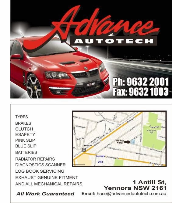 Advance Autotech | 1 Antill St, Yennora NSW 2161, Australia | Phone: (02) 9632 2001