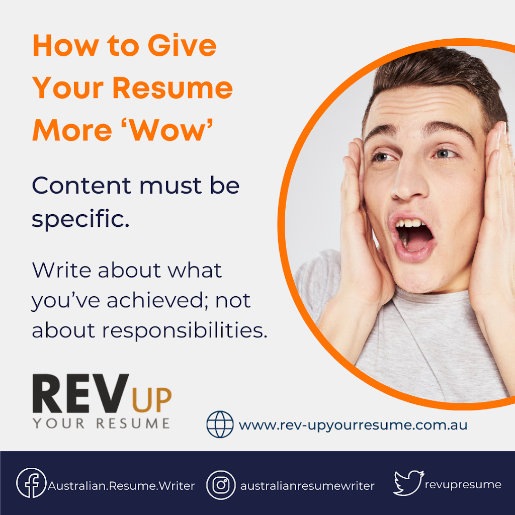 Rev-Up Your Resume | Milano 12, 65 Torrens St, Canberra ACT 2601, Australia | Phone: (07) 5660 6568