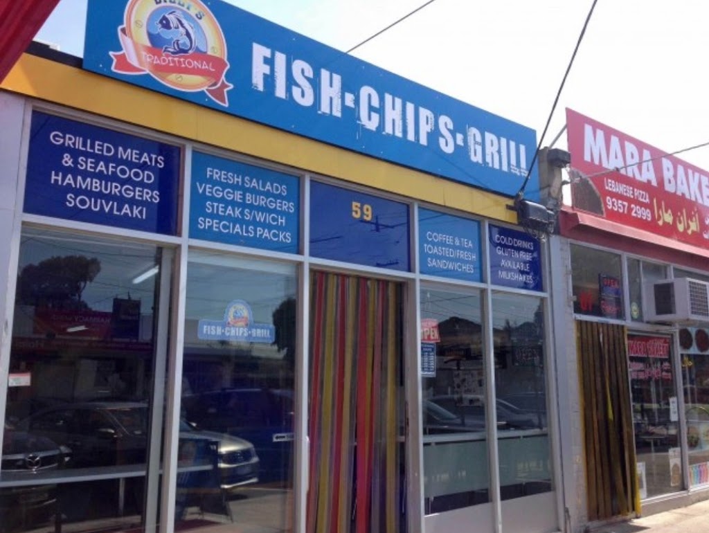 Billys traditional Fish & Chips & Grill | meal takeaway | 59 Bonwick St, Fawkner VIC 3060, Australia | 0393595518 OR +61 3 9359 5518