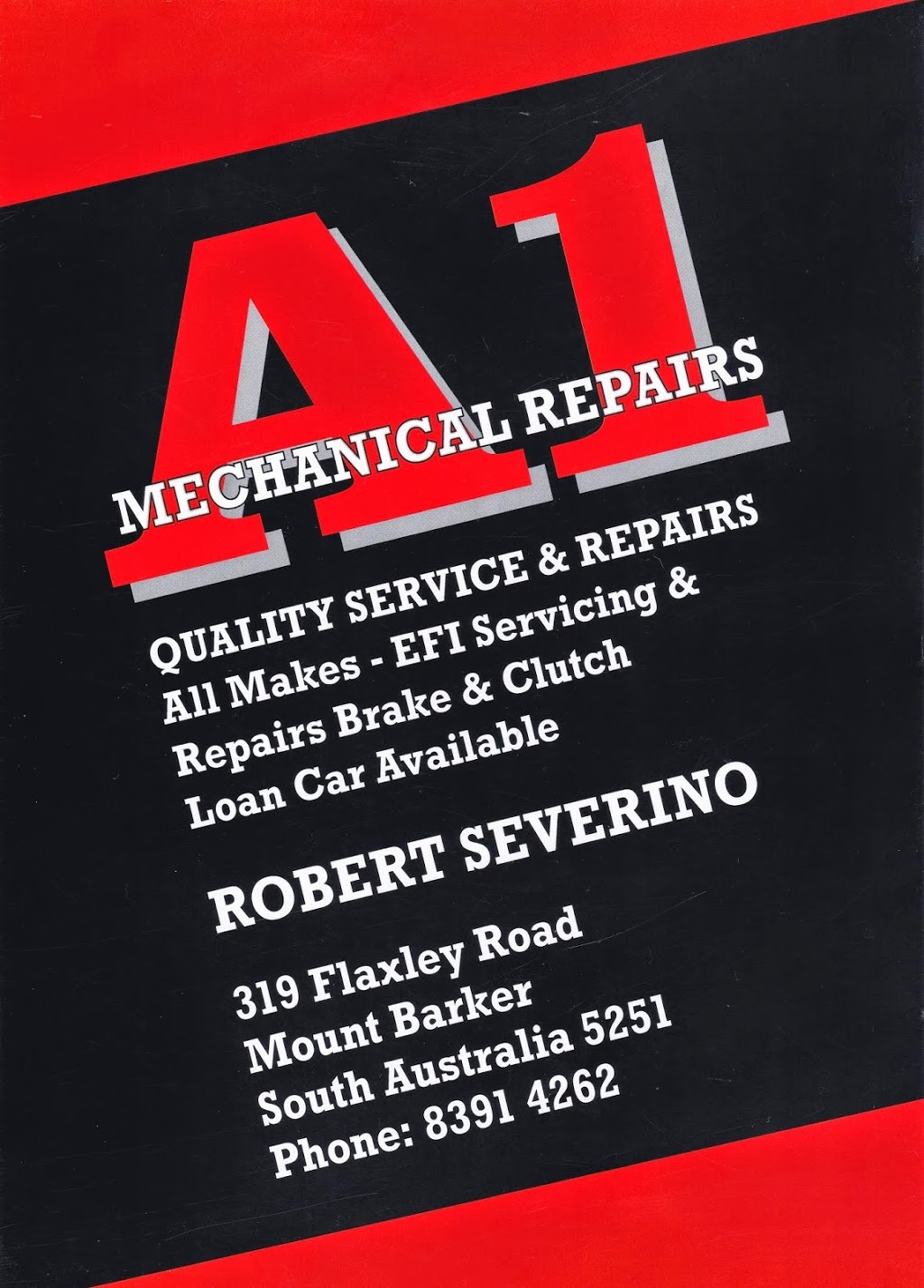 A1 Mechanical Repairs | car repair | 319 Flaxley Rd, Mount Barker SA 5251, Australia | 0883914262 OR +61 8 8391 4262