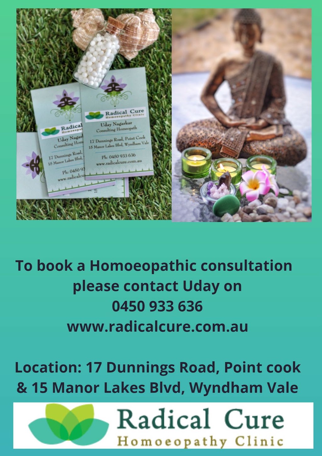 Radical Cure Homoeopathy Clinic by Uday Nagarkar | 15 Manor Lakes Blvd, Wyndham Vale VIC 3024, Australia | Phone: 0450 933 636