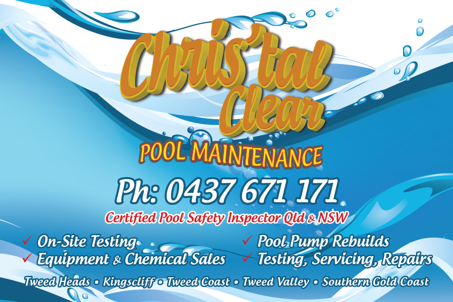 Christal Clear Pool Maintenance | store | 3/30 Kingscliff St, Kingscliff NSW 2487, Australia | 0437671171 OR +61 437 671 171