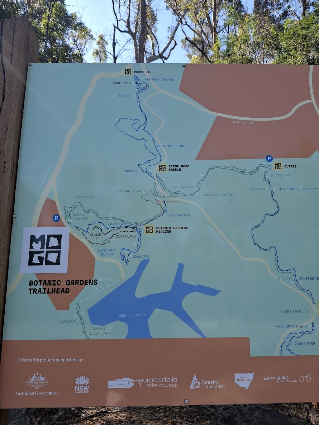 Mogo Trails - Botanic Garden Trailhead | Deep Creek Dam Rd, Mogo NSW 2536, Australia | Phone: (02) 4474 1000