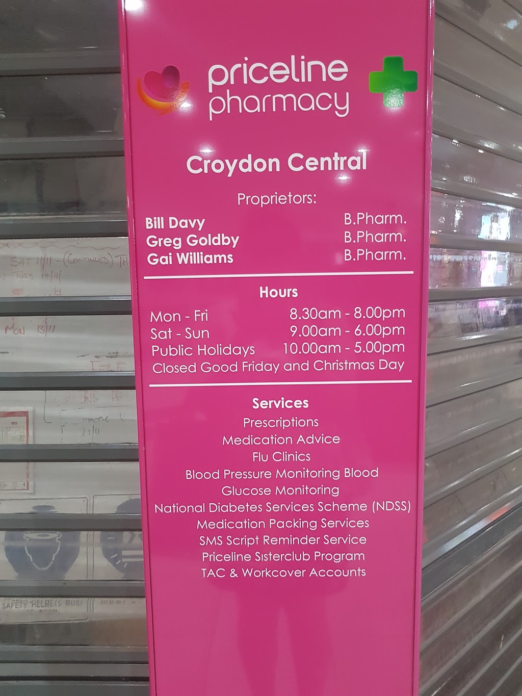 Priceline Pharmacy Croydon Central | store | Shop 20 Croydon Central, 5 Kent Ave, Croydon VIC 3136, Australia | 0397258895 OR +61 3 9725 8895