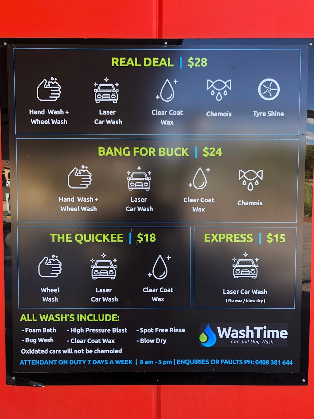 WashTime Car & Dog Wash | 236 Napper Road, (Next To 7 Eleven ), Parkwood QLD 4214, Australia | Phone: 0408 381 644