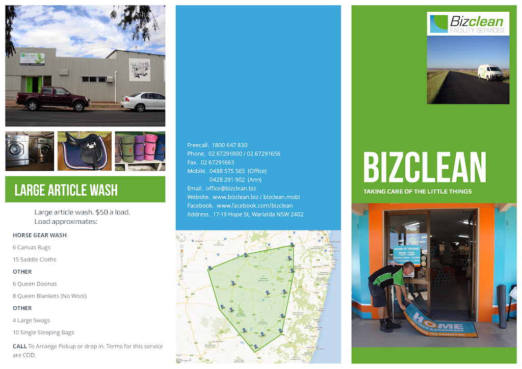 Bizclean Mats & Hygiene Services |  | 17-19 Hope St, Warialda NSW 2402, Australia | 0267291800 OR +61 2 6729 1800