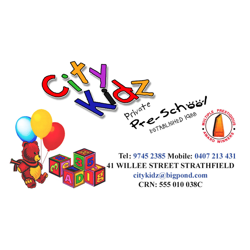 City Kidz Preschool | school | 41 Willee St, Strathfield NSW 2135, Australia | 0297452385 OR +61 2 9745 2385