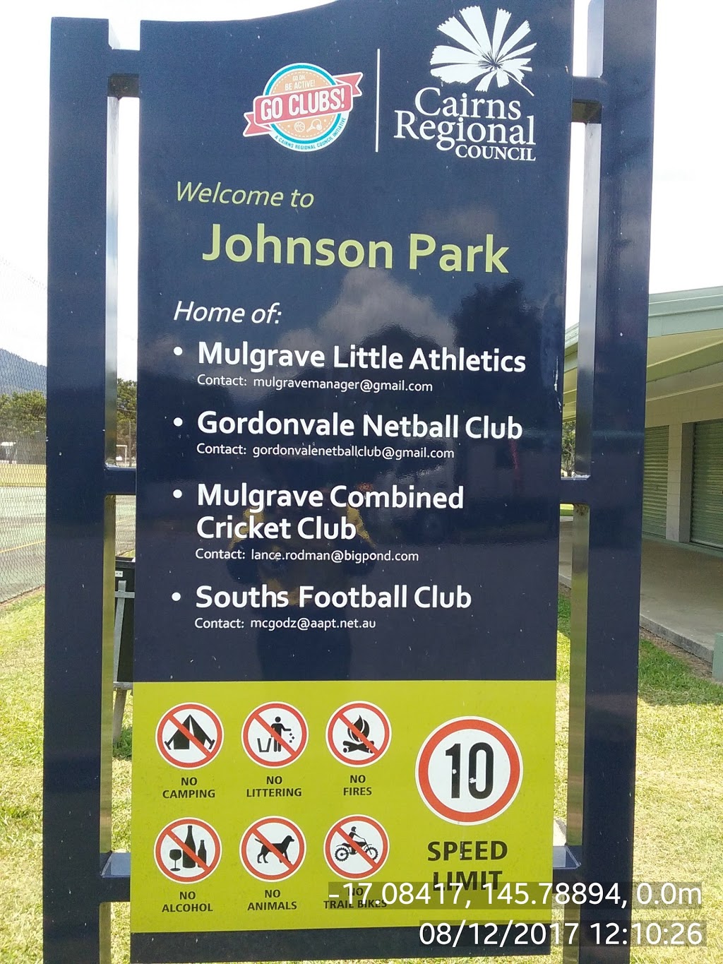 Johnson Park | park | 68-108 Campbell St, Gordonvale QLD 4865, Australia | 0740443044 OR +61 7 4044 3044
