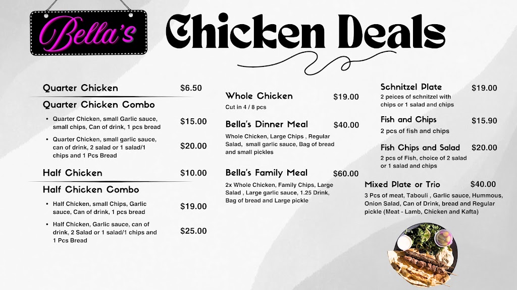 Bellas Chargrill Chicken | 90 Glenmore Ridge Dr, Glenmore Park NSW 2745, Australia | Phone: 0456 052 897