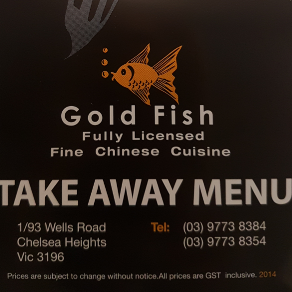 Gold Fish | restaurant | 93 Wells Rd, Chelsea Heights VIC 3196, Australia | 0397738354 OR +61 3 9773 8354