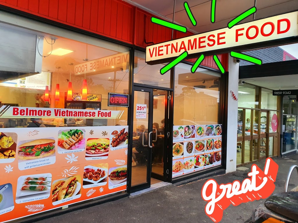 Belmore Vietnamese Food | restaurant | 251A Belmore Rd, Balwyn North VIC 3104, Australia | 0398163423 OR +61 3 9816 3423