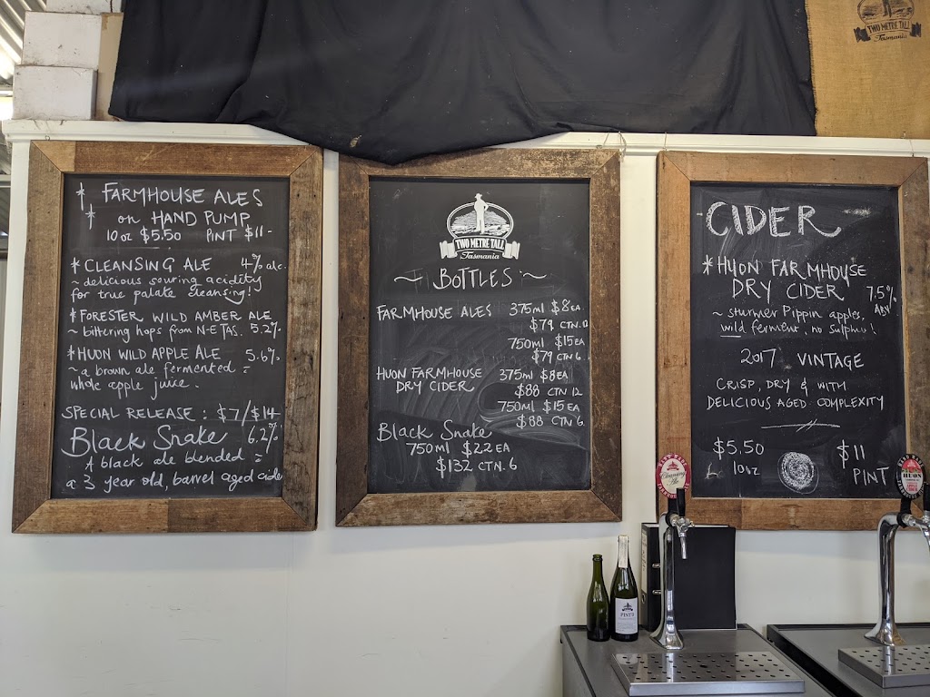 Two Metre Tall Farmhouse Ale & Cider | food | 2862 Lyell Hwy, Hayes TAS 7140, Australia | 0400969677 OR +61 400 969 677