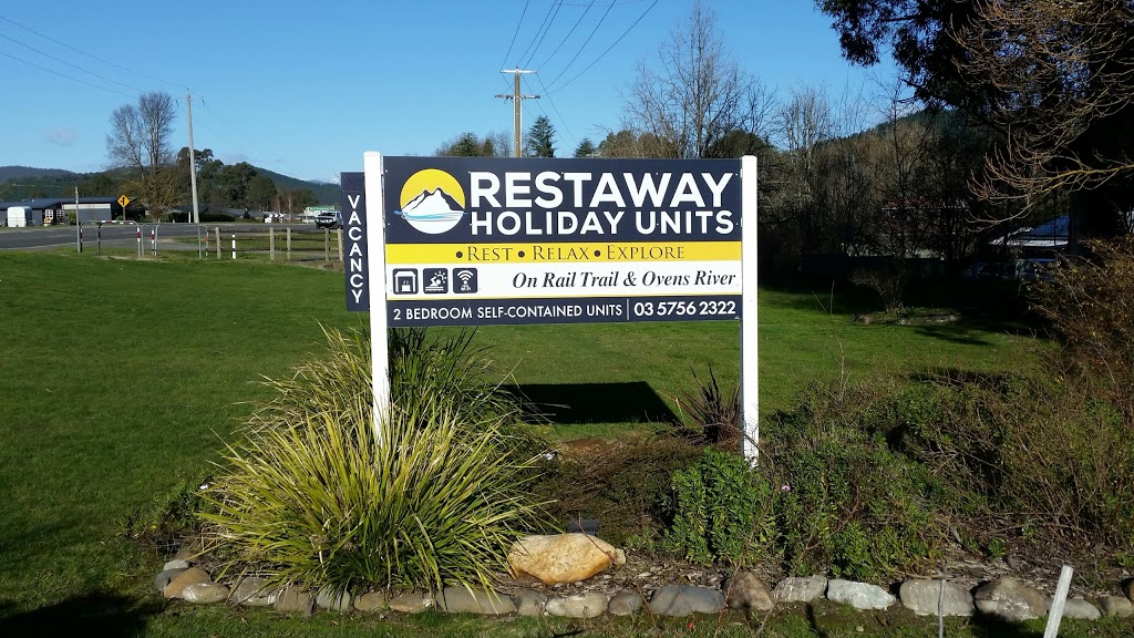 Restaway Holiday Units | lodging | 6852 Great Alpine Rd., Porepunkah VIC 3740, Australia | 0357562322 OR +61 3 5756 2322