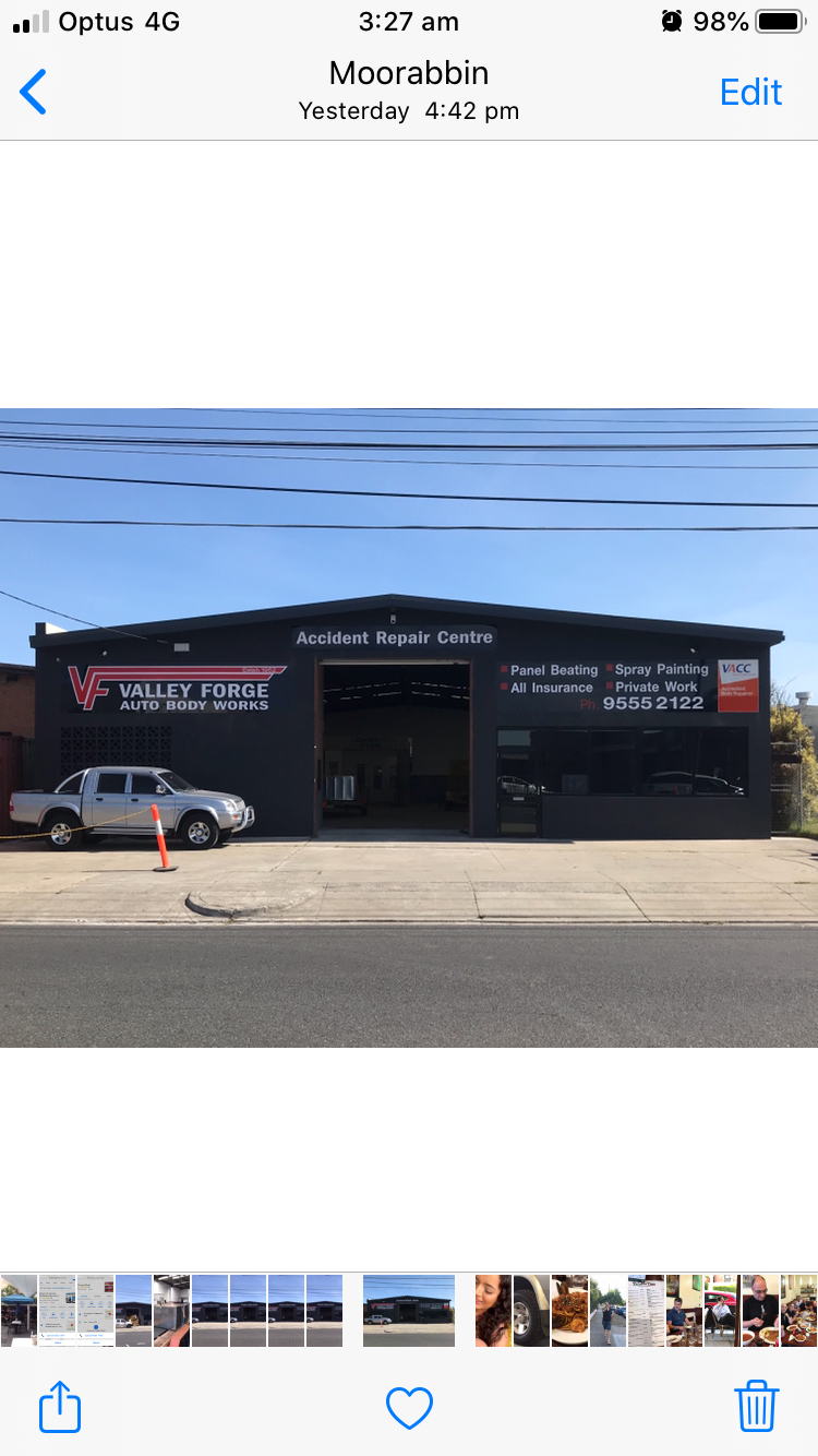 Valley Forge Auto Body Works | car repair | 112 Keys Rd, Moorabbin VIC 3192, Australia | 0395552122 OR +61 3 9555 2122