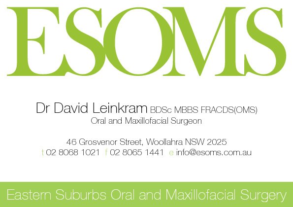 Eastern Suburbs Oral and Maxillofacial Surgery - Dr David Leinkram | doctor | 46 Grosvenor St, Woollahra NSW 2025, Australia | 0293860595 OR +61 2 9386 0595