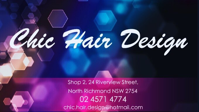 Chic Hair Design | hair care | Shop 2/24 Riverview St, North Richmond NSW 2754, Australia | 0245714774 OR +61 2 4571 4774