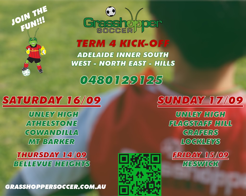 Grasshopper Soccer Mount Barker |  | Stephenson St, Mount Barker SA 5251, Australia | 0480129125 OR +61 480 129 125