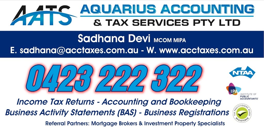 AQUARIUS ACCOUNTING & TAX SERVICES PTY LTD | accounting | 182 Wyangala Cres, Leumeah NSW 2560, Australia | 0423222322 OR +61 423 222 322
