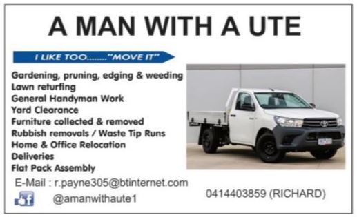 A Man With A Ute | general contractor | 1/163 Wyndarra Way, Koonawarra NSW 2530, Australia | 0414403859 OR +61 414 403 859